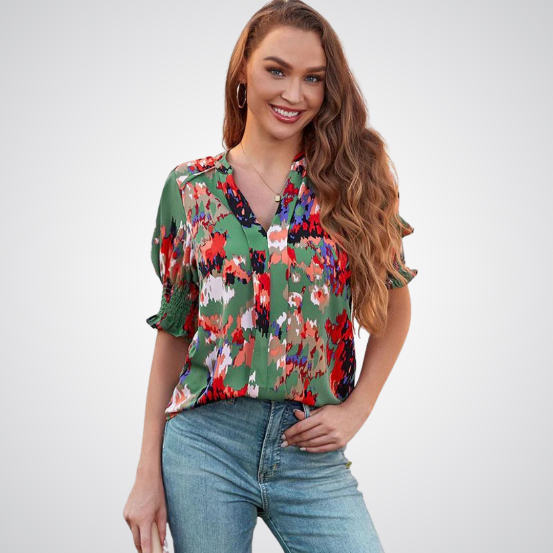 Zirelle | Women's V-Neck Blouse Chic
