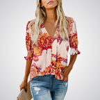 Zirelle | Women's V-Neck Blouse Chic