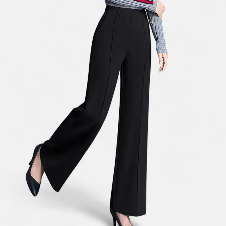 Sutton | Women's High-Waist Wide-Leg Trousers Casual