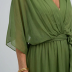 Bonnie | Women’s Chiffon Midi Wedding Guest Dress Tie Waist