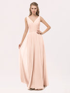 Jolene | Women's V-Neck Pleated Maxi Dress