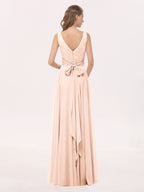 Jolene | Women's V-Neck Pleated Maxi Dress