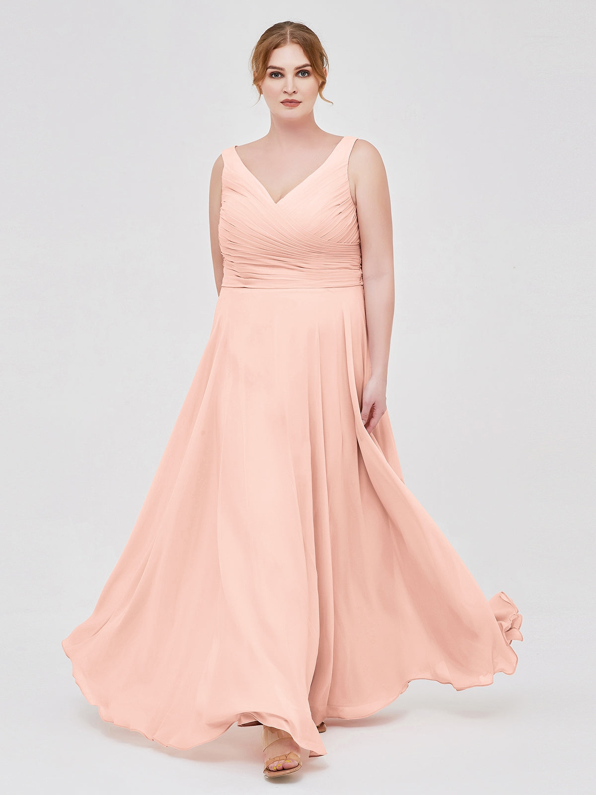 Jolene | Women's V-Neck Pleated Maxi Dress