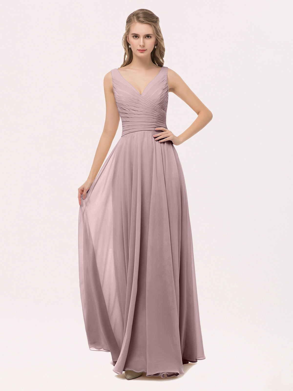 Sienna | Women's V-Neck Chiffon Maxi Dress