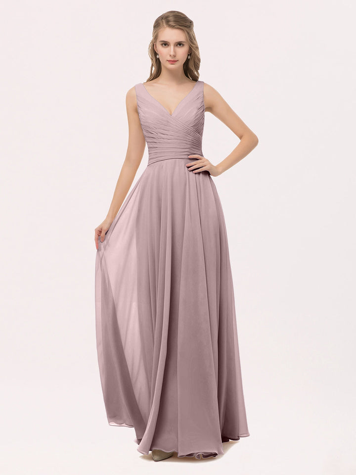Sienna | Women's V-Neck Chiffon Maxi Dress