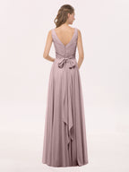 Sienna | Women's V-Neck Chiffon Maxi Dress