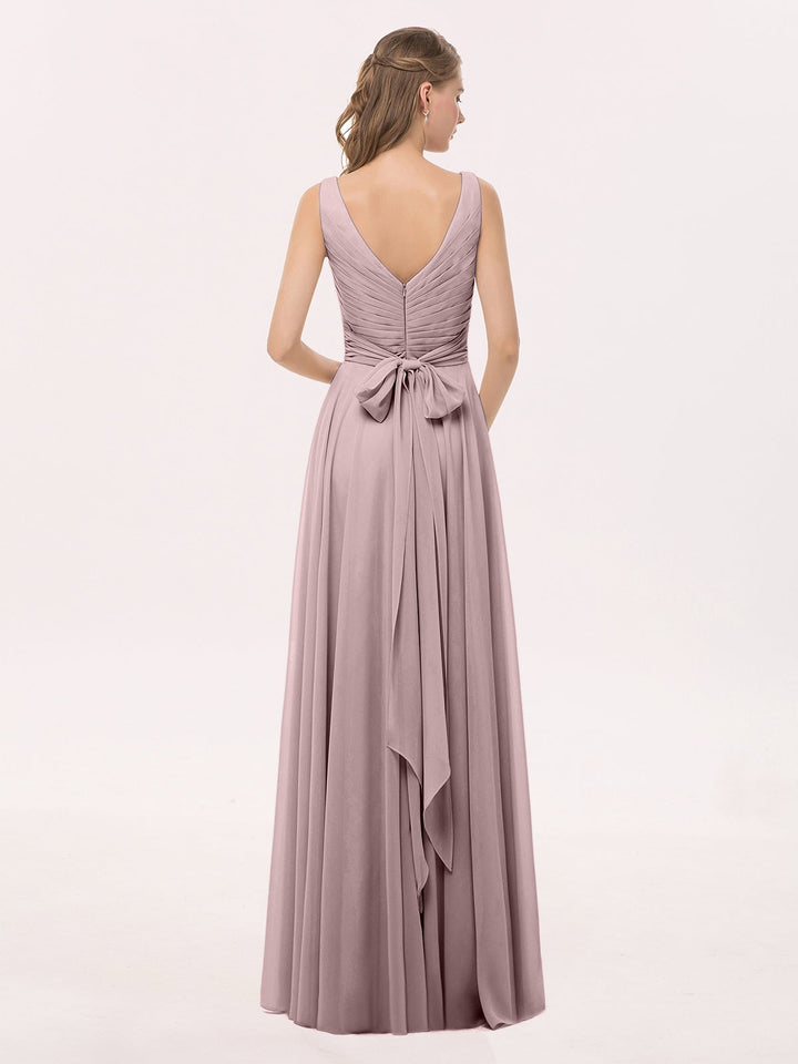 Sienna | Women's V-Neck Chiffon Maxi Dress