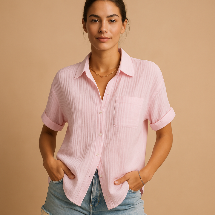Sanne | Women's Polo Collar Knit Top Casual