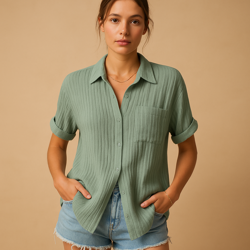 Sanne | Women's Polo Collar Knit Top Casual