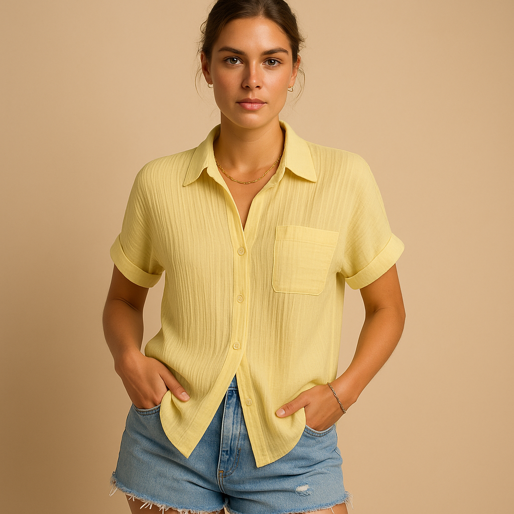 Sanne | Women's Polo Collar Knit Top Casual