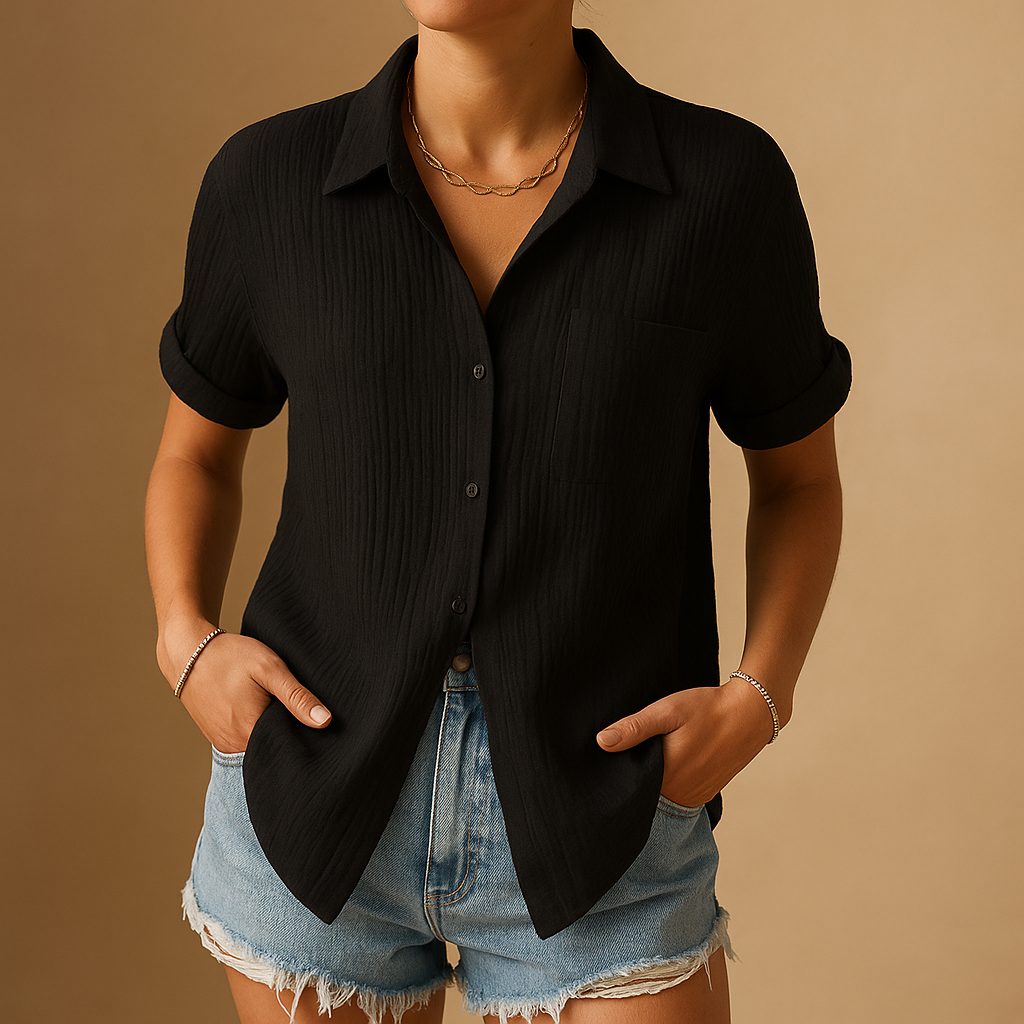 Sanne | Women's Polo Collar Knit Top Casual