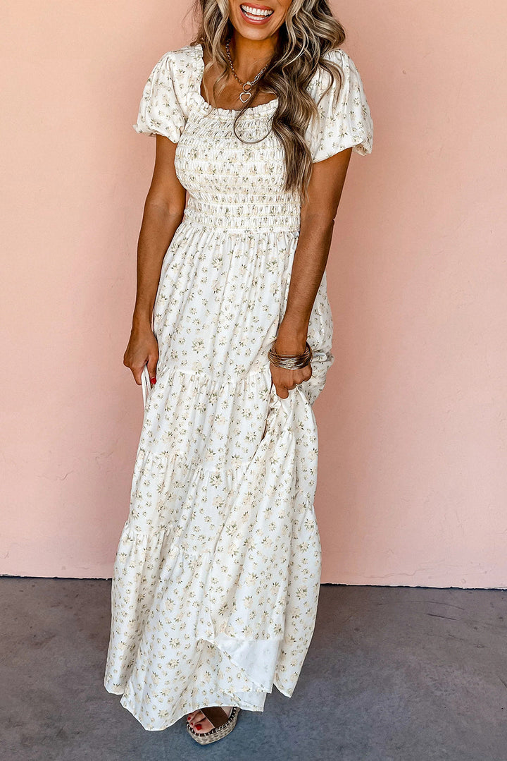 Aurelia | Women's Smocked Tiered Maxi Dress