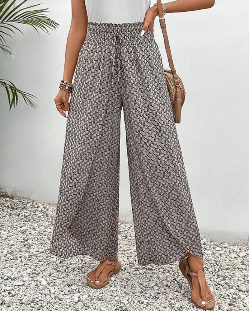 Aurelia | Women’s Wide Leg Printed Trousers Chic