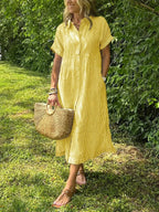 Sutton | Women's Elegant Striped Shirt Dress