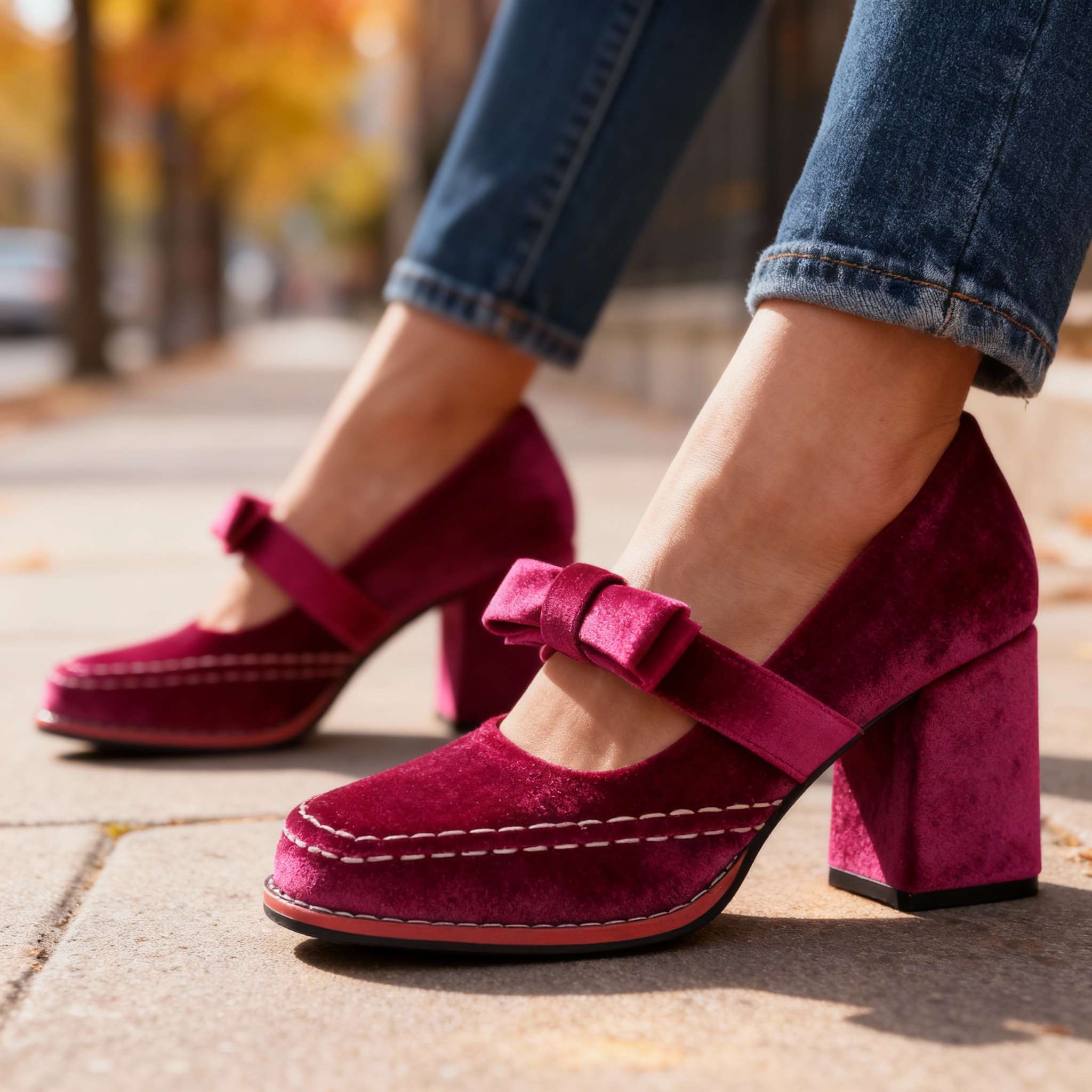 Jolene | Women's Mary Jane Bow Pumps