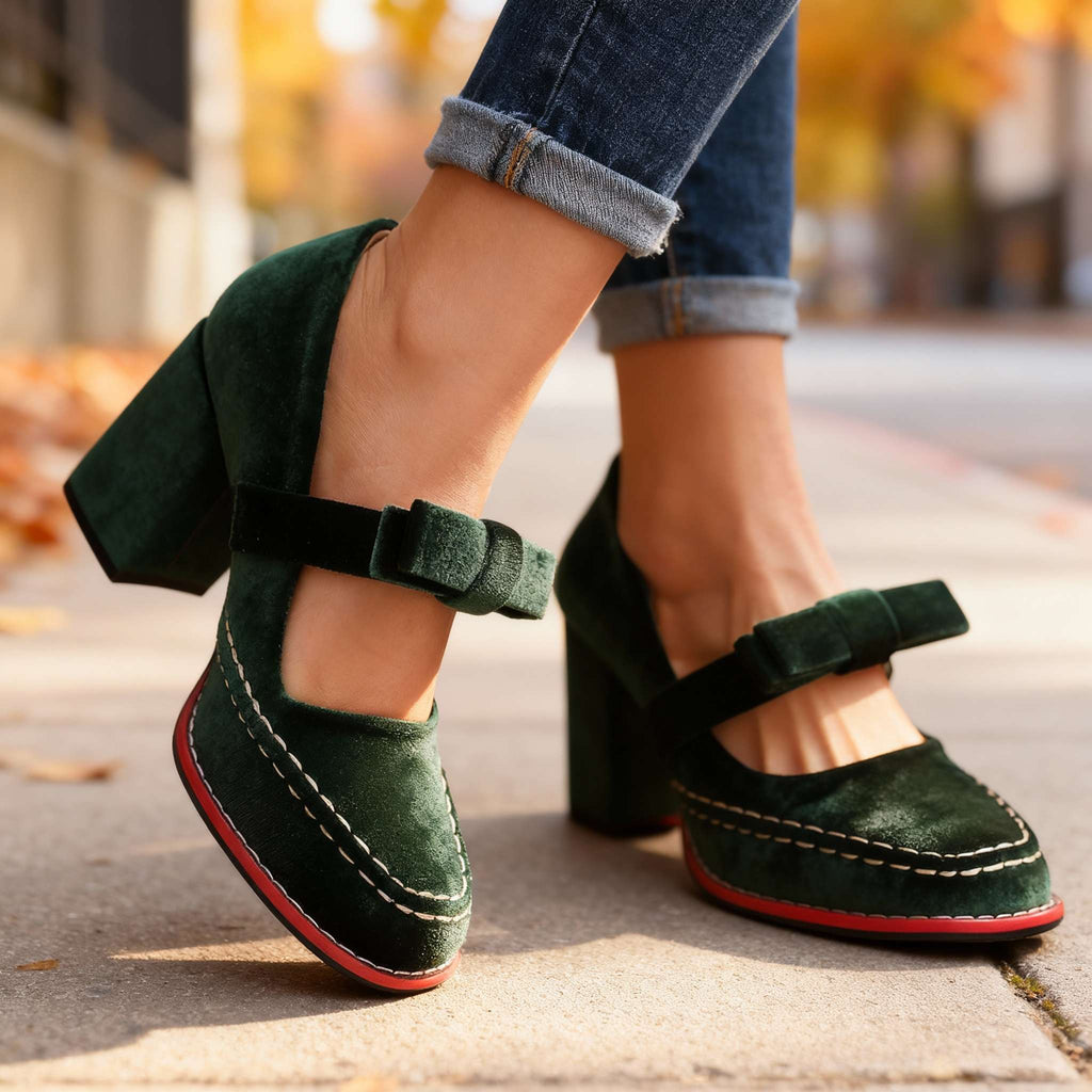 Jolene | Women's Mary Jane Bow Pumps