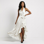 Elaine | Women’s Maxi Wedding Guest Dress Tie Waist Bow