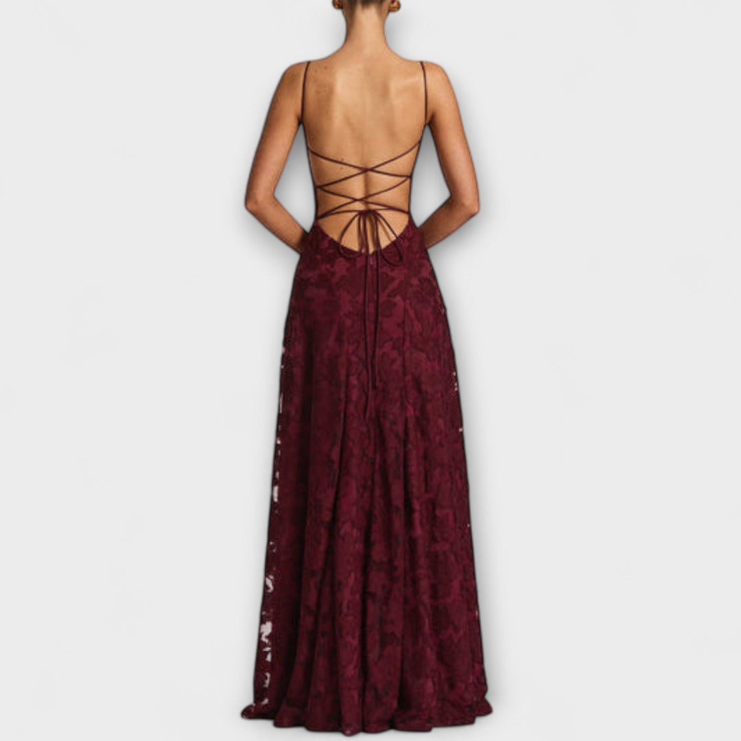 Lennox | Women's Elegant Floral Lace Maxi Dress