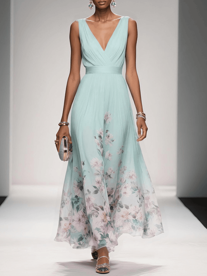 Elara | Women's Floral Print Wedding Guest Dress Elegant