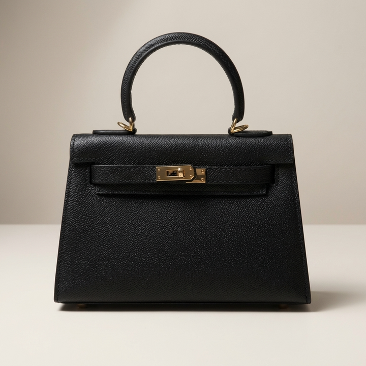 Arden | Women’s Structured Top Handle Handbag Gold Lock