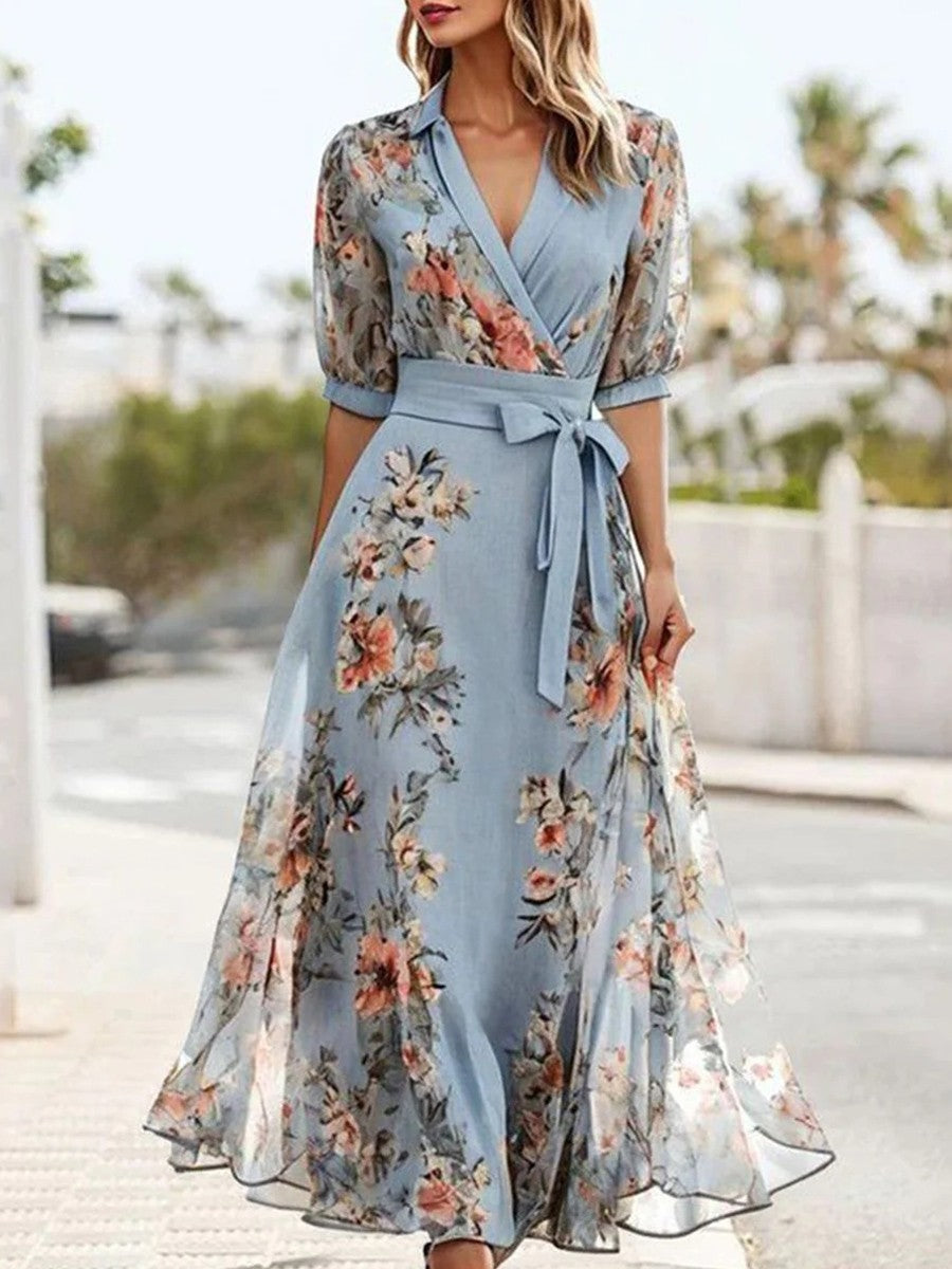 Sienna | Women's Floral Wrap Midi Dress