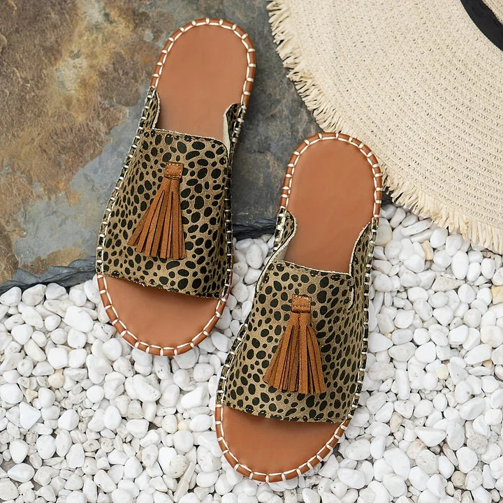 Sutton | Women's Tassel Slip-On Sandals Casual