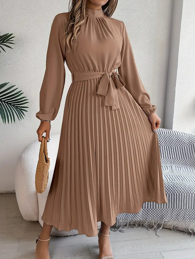 Sutton | Women's Pleated Midi Dress Elegant
