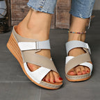 Aerith | Women's Two Tone Wedge Sandals