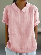 Isla | Women's Short Sleeve Collared Blouse Casual