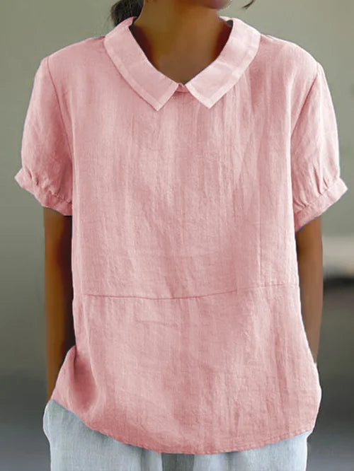 Isla | Women's Short Sleeve Collared Blouse Casual