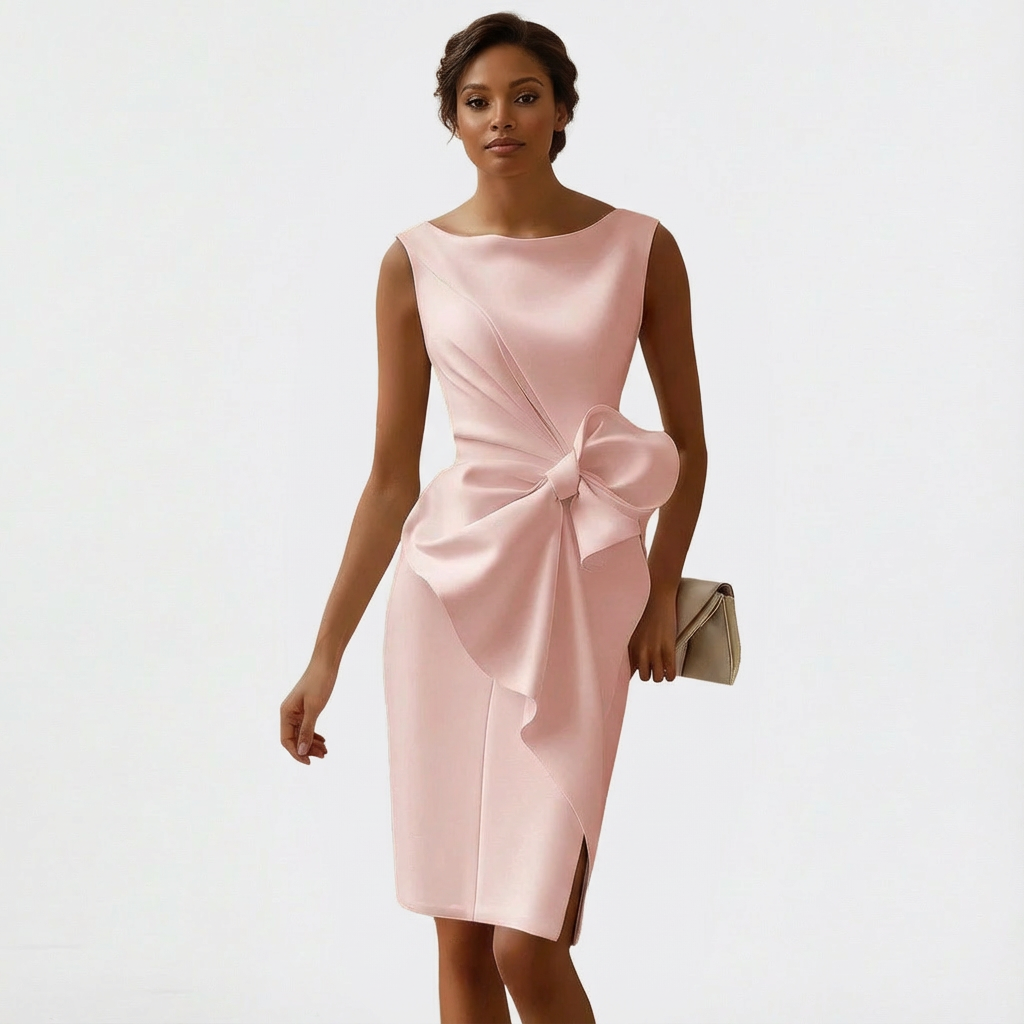 Seraph | Women’s Midi Mother Of Bride Dress Bow