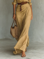 Sienna | Women's Wrap Shirt Maxi Dress Elegant