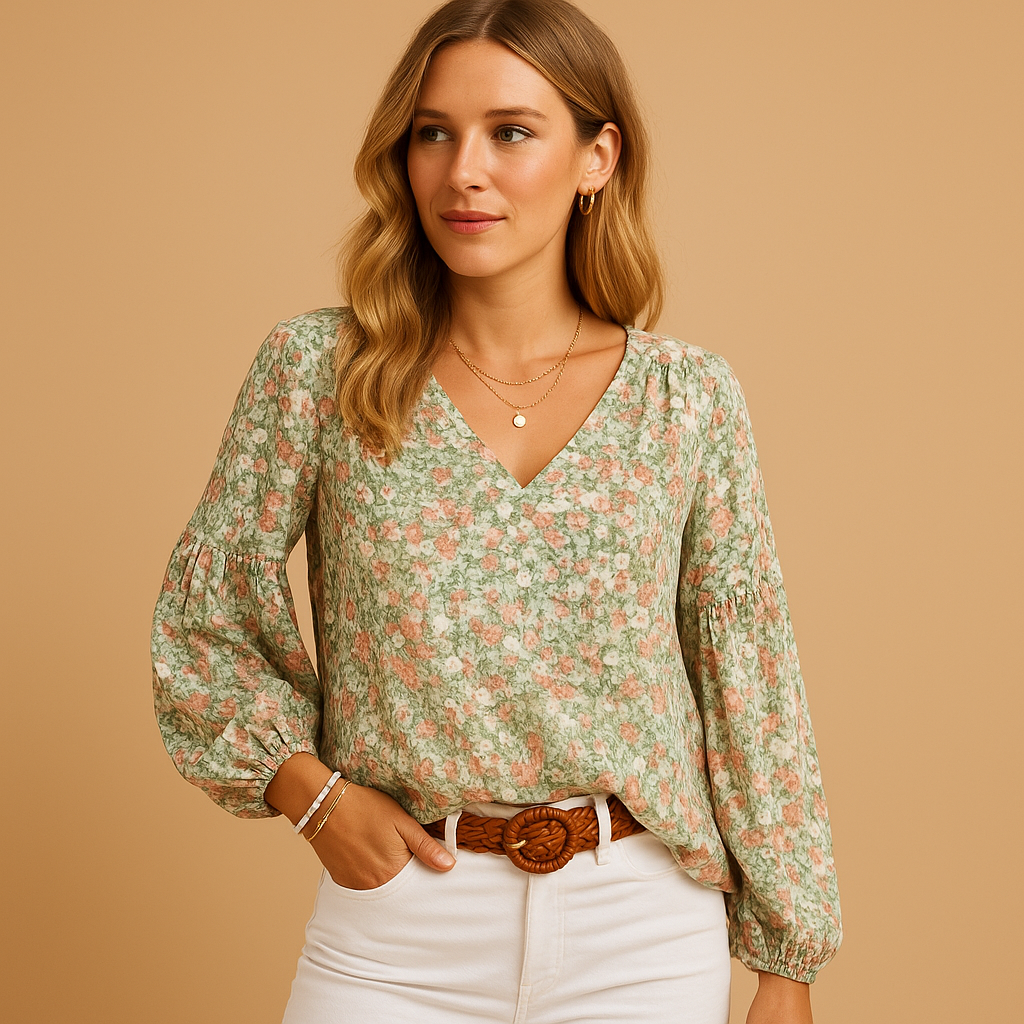 Sienna | Women's Elegant Long Sleeve Satin Blouse
