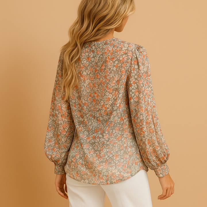 Sienna | Women's Elegant Long Sleeve Satin Blouse