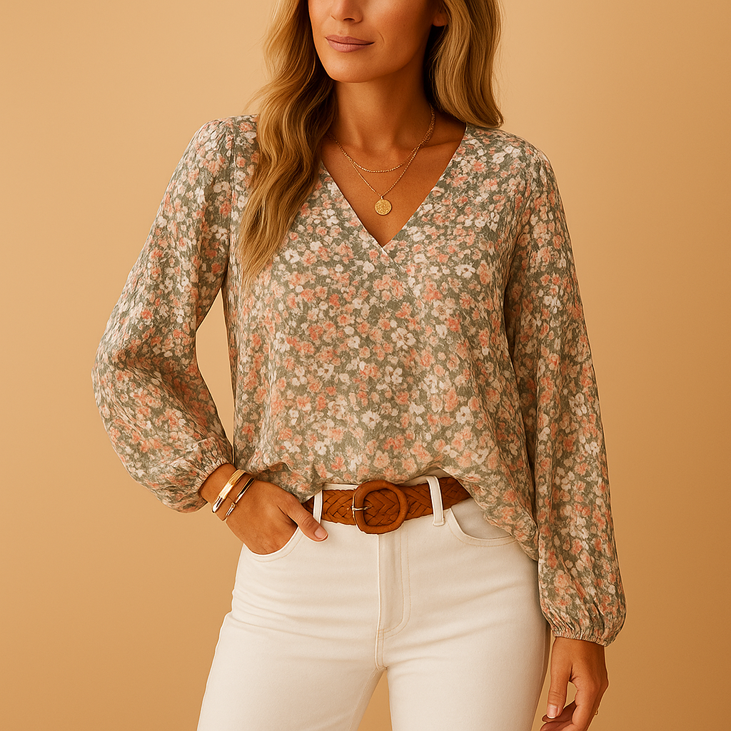 Sienna | Women's Elegant Long Sleeve Satin Blouse