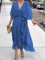 Sienna | Women's V-Neck Chiffon Evening Dress Elegant