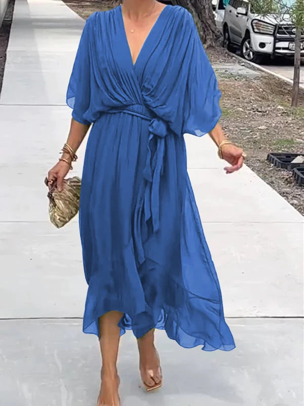 Sienna | Women's V-Neck Chiffon Evening Dress Elegant