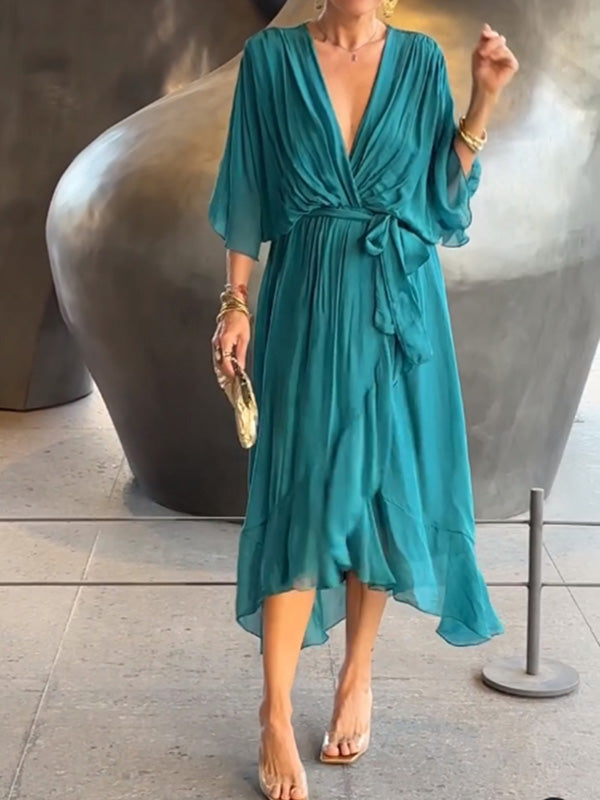 Sienna | Women's V-Neck Chiffon Evening Dress Elegant