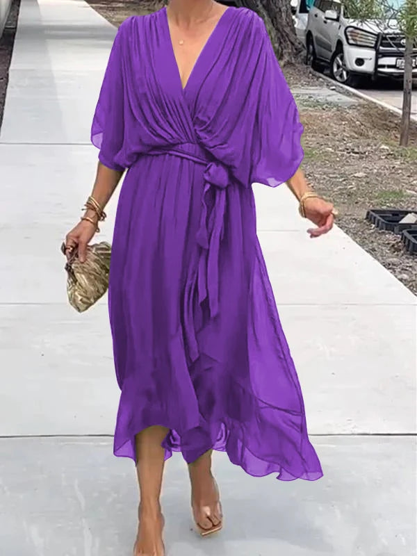 Sienna | Women's V-Neck Chiffon Evening Dress Elegant