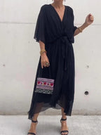 Sienna | Women's V-Neck Chiffon Evening Dress Elegant