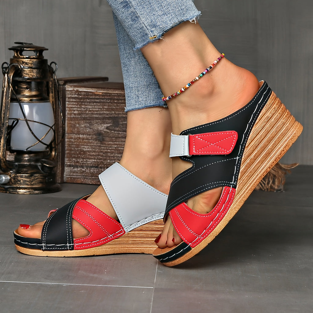 Aerith | Women's Two Tone Wedge Sandals