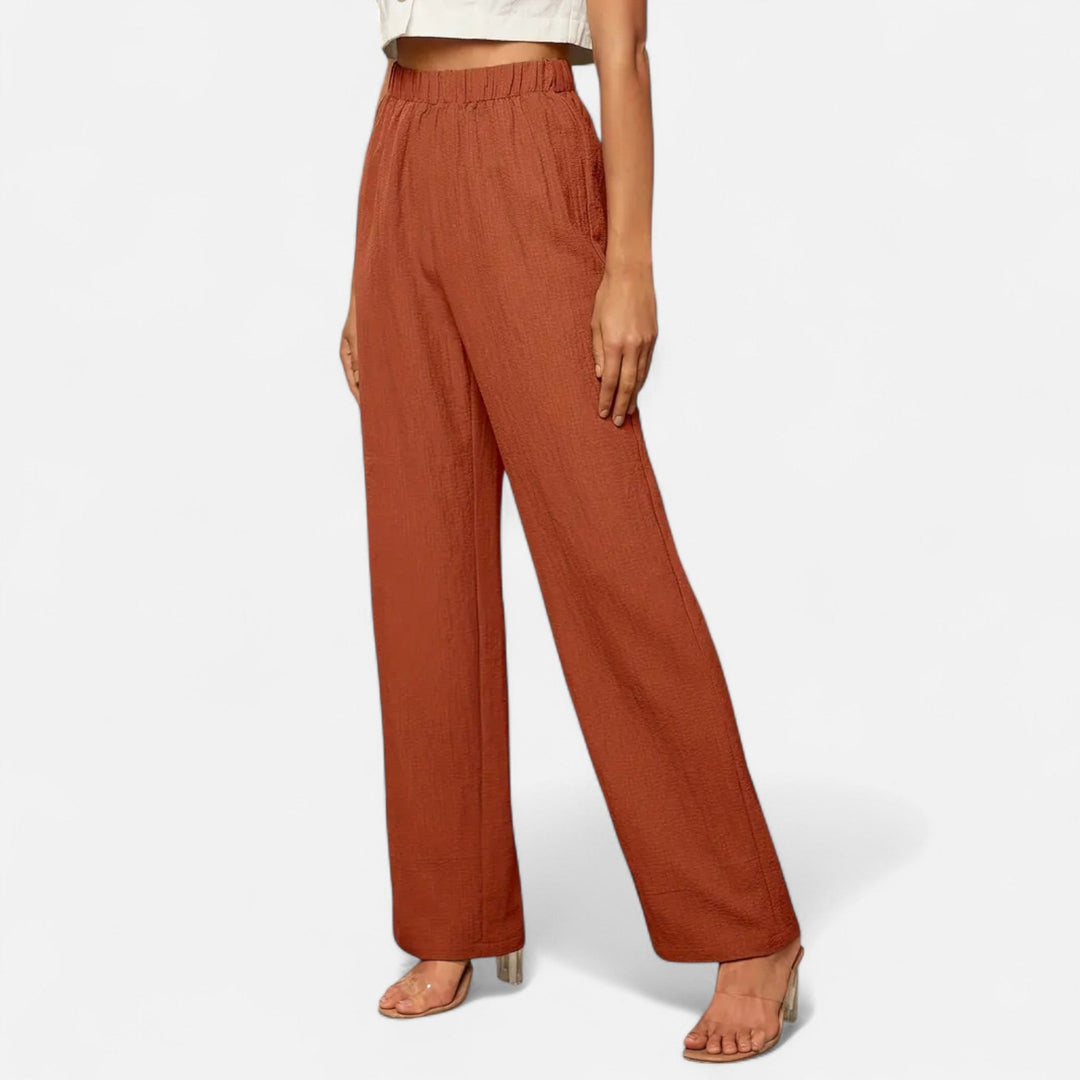 Sienna | Women's Straight-Leg Trousers Timeless High-Waist Casual