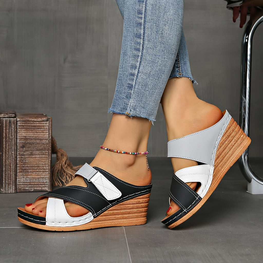 Aerith | Women's Two Tone Wedge Sandals