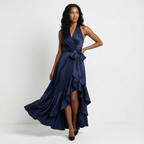 Elaine | Women’s Maxi Wedding Guest Dress Tie Waist Bow