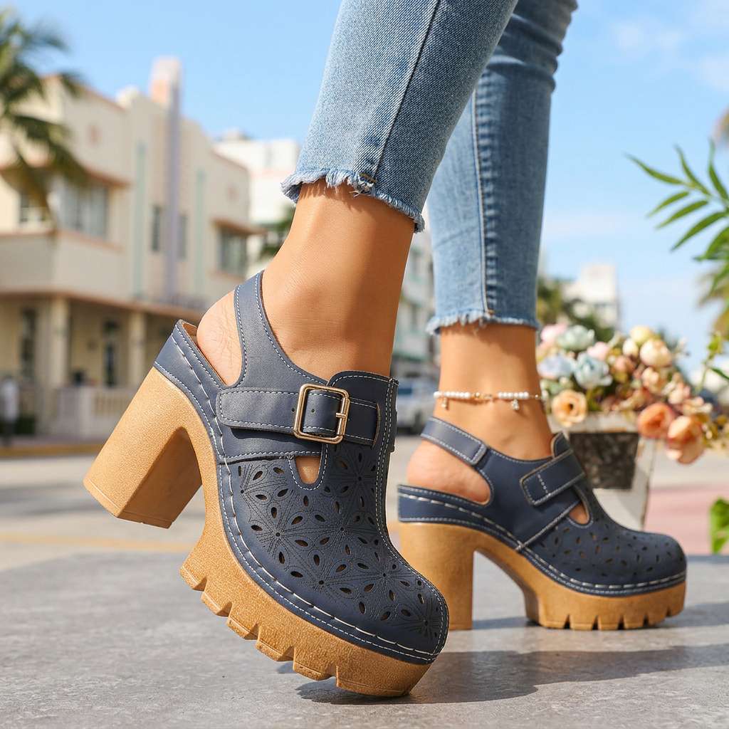 Florian | Women's Platform Cutout Clogs