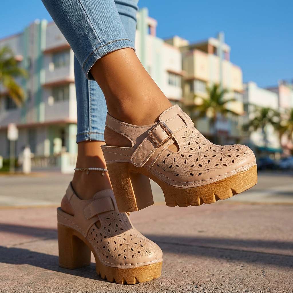 Florian | Women's Platform Cutout Clogs