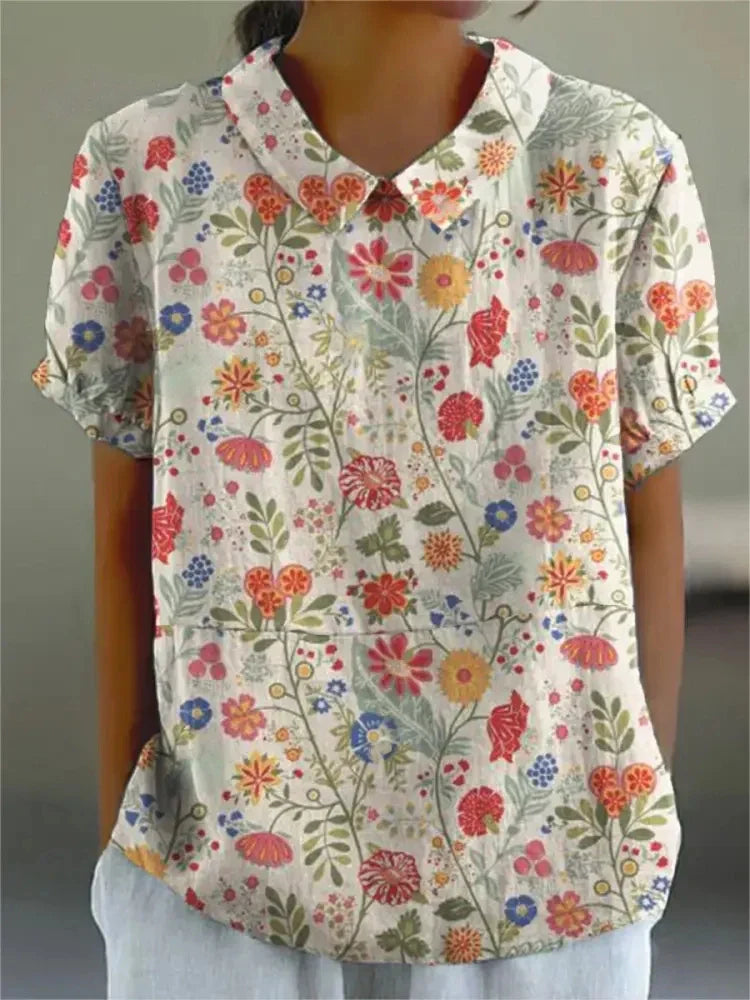 Maren | Women’s Floral Print Summer Shirt Top