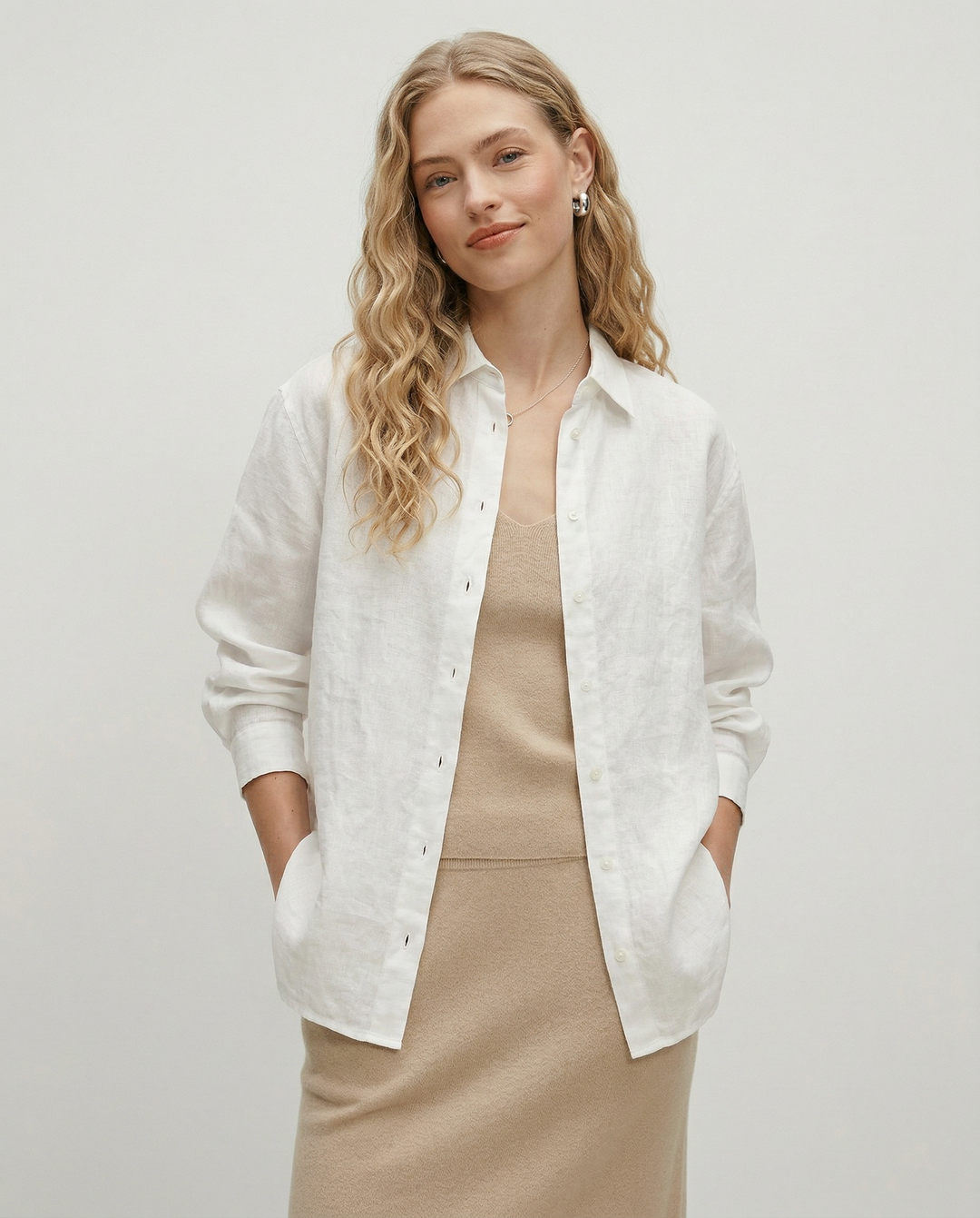 Luna | Women’s Longline Oversized Button Blouse