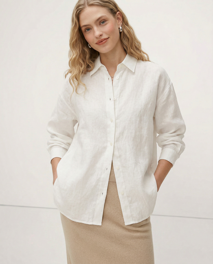 Luna | Women’s Longline Oversized Button Blouse