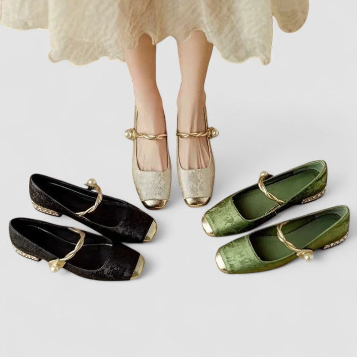 Sienna | Women's Elegant Low Heel Mary Jane Flats Chic